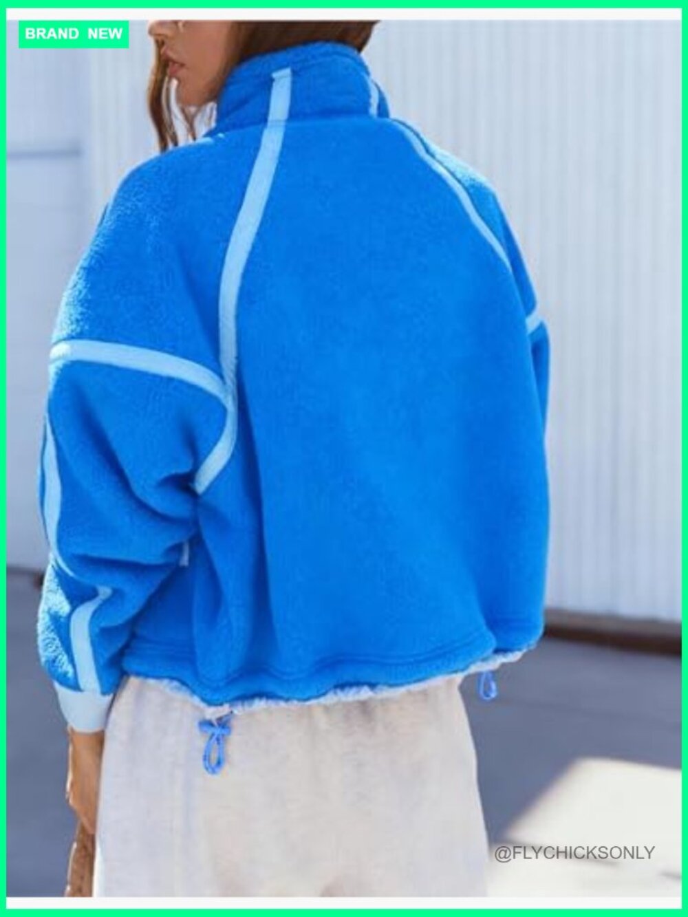 Fleece Jacket Sherpa Zip Up Casual Outerwear with Pockets - Picture 3 of 7
